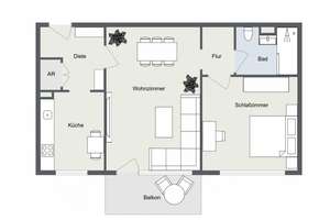 2-Zimmer-Wohnung in Schniegling – teilsaniert, Loggia & Einbauküche inklusive – Die vollständige Adresse der Immobilie erhältst du vom Anbieter., 90427 Schniegling, Nürnberg – Vorschaubild 12