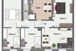 Weststadt: 3 Mehrfamilienhäuser auf einem Anwesen mit kleiner Gewerbeeinheit und 2 Innenhöfen – Blumenstr. 55, 69115 Weststadt, Heidelberg – Vorschaubild 17