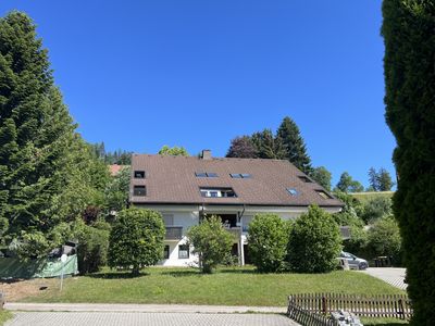 Südwest-Giebelwohnung im DG. Randlage, Balkon und Garage !