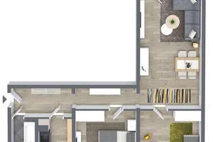 Tolle 3-Raum-Wohnung mit Weitblick – Clausewitzstr. 25, 9130 Yorckgebiet, Chemnitz – Vorschaubild 6
