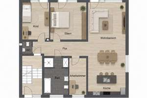 Kernsanierte 4 Zimmer inkl „Workspace“ – Hartmuth-Pfeil-Weg 7, 64297 Eberstadt, Darmstadt – Vorschaubild 3