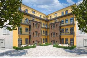 Große 3 Raum Wohnung mit Einbauküche und Balkon