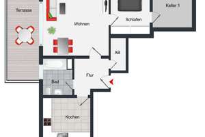 Charmante 2-Zimmer-Wohnung im Souterrain mit Terrasse und zwei Stellplätzen in Leimen St. Ilgen – Die vollständige Adresse der Immobilie erhältst du vom Anbieter., 69181 Leimen – Vorschaubild 12