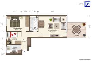 Vermietete 3-Zimmer-Wohnung mit Süd-Balkon, Aufzug und Stellplatz in gefragter Lage von Frankfurt-O – 60599 Oberrad, Frankfurt am Main – Vorschaubild 13