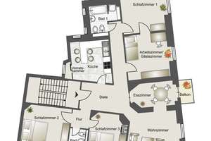 Exklusive 6-Zimmer-Altbauwohnung im Westend-Nord mit zwei Balkonen - bezugsfrei – 60322 Westend-Nord, Frankfurt am Main – Vorschaubild 20
