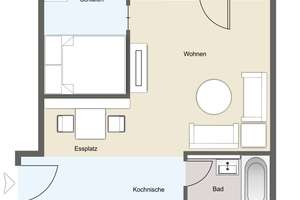 Bezugsfreie 1,5-Zimmer-Wohnung mit Balkon und SNR am TG-Stellplatz – Die vollständige Adresse der Immobilie erhältst du vom Anbieter., 4277 Connewitz, Leipzig – Vorschaubild 7