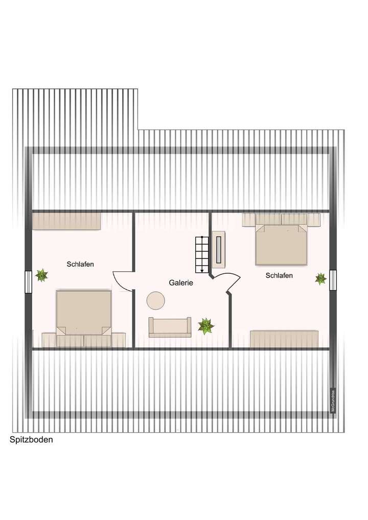 Grundriss Spitzboden