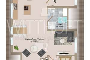 *LOFTCHARAKTER!* Neubau 2,5-Zimmer-Dachterrassenwohnung – Die vollständige Adresse der Immobilie erhältst du vom Anbieter., 22391 Wellingsbüttel, Hamburg – Vorschaubild 2