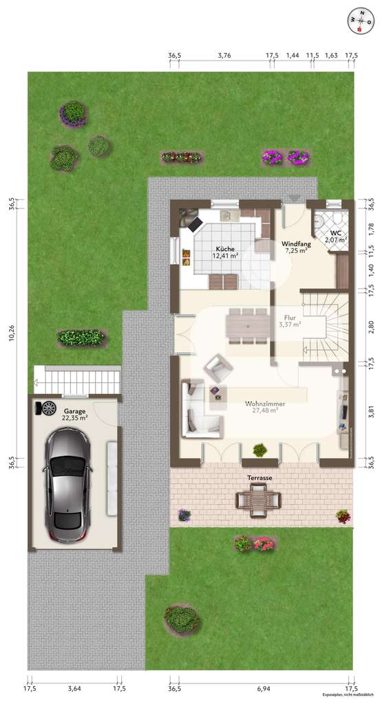 Immobilie in Steinhöring - Modern, familienfreundlich & energieeffizient - DHH in Steinhöring - Bild 2
