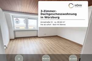 Charmante 3-Zimmer-Dachgeschosswohnung in Würzburg – frei ab sofort