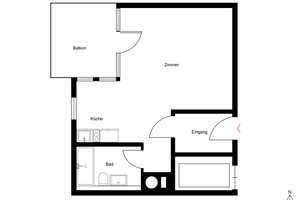 Komfortable 1-Zimmer-Wohnung mit Dachterrasse und Einbauküche – Die vollständige Adresse der Immobilie erhältst du vom Anbieter., 50858 Weiden, Köln – Vorschaubild 10