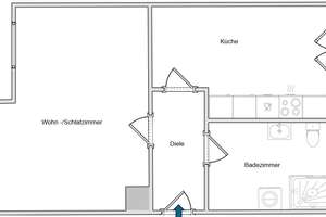 geräumige 1-Zimmer-DG-Wohnung in Karlsruhe-Durlach-Aue mit großer Küche – Die vollständige Adresse der Immobilie erhältst du vom Anbieter., 76227 Durlach, Karlsruhe – Vorschaubild 13