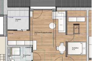 KfW 40 QNG: 150.000 € Förderkredit - 2 Zimmer DG Wohnung mit Norddachterrasse – Wasserturmstraße 3-5, 85748 Garching bei München – Vorschaubild 2