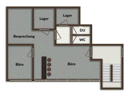 2 Büroräume für weißes Gewerbe sale zu vermieten