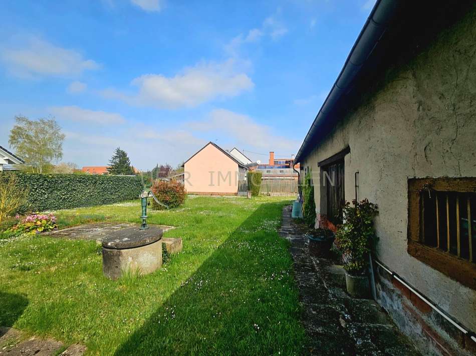 Blick Scheune und Baugrundstüc