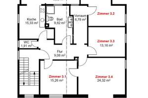 Helle geräumige 4-Zimmer Wohnung geeignet als Monteurwohnung oder als Studenten-WG – Uhlbacher Str. 76, 70329 Obertürkheim (Ortsteil), Stuttgart – Vorschaubild 14