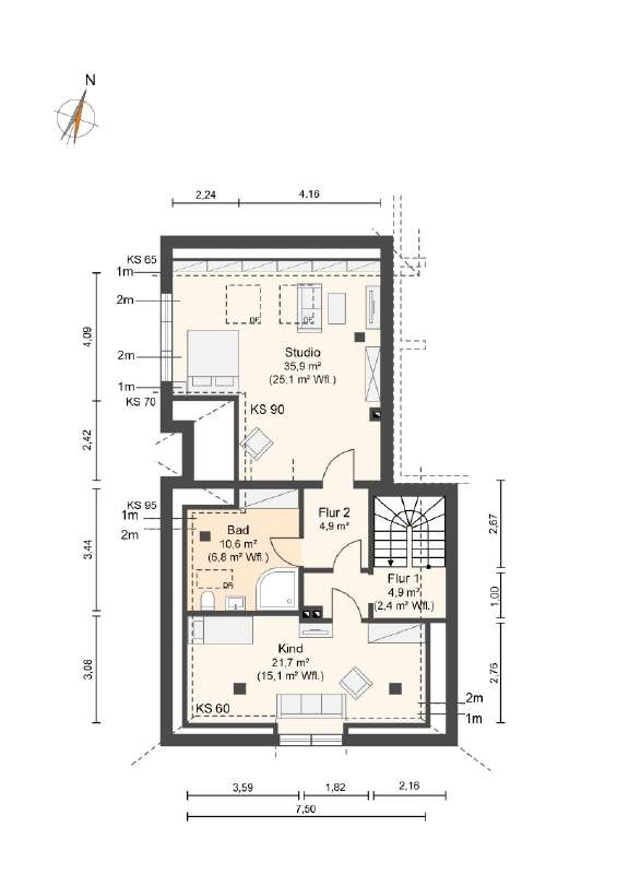 Grundriss Dachgeschoss