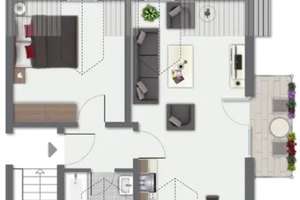 Charmante 2-Zimmer-DG-Wohnung im Grünen mit Balkon und Einbauküche in München-Allach – 80999 Untermenzing, München – Vorschaubild 6