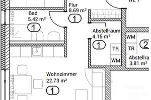 Attraktive Souterrain-Wohnung mit Terrasse in Oldenburg zu verkaufen - Provisionsfrei! – Rebenstraße 56, 26121 Ehnernviertel, Oldenburg (Oldenburg) – Vorschaubild 2