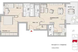 SONNTAGSBESICHTIGUNG | Moderne 3-Zimmer-Wohnung mit Südwestbalkon und viel Stauraum – Am Alten Lindewerk 12, 55246 Mainz-Kostheim, Wiesbaden – Vorschaubild 7