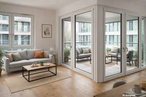 Neubaukomfort: 2 Zimmer mit Glaswand-Loggia, kompakter Schnitt, Einbauküche, Walk-In-Dusche, Aufzug – Hildesheimer Straße 452, 30519 Wülfel, Hannover – Vorschaubild 10