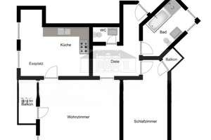 Modernisierte 2‑Zimmer‑Wohnung mit 2 Balkonen in Krefeld-Zentrum – 74 m², neue Bäder, Küche & Möbel 