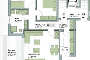 Ihr Logenplatz im Freien - attraktive Wohnung mit großzügiger Terrasse – Die vollständige Adresse der Immobilie erhältst du vom Anbieter., 1309 Striesen-Süd, Dresden – Vorschaubild 2