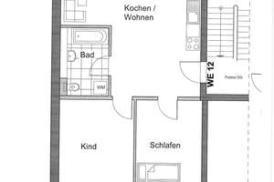 Charmante Dachgeschoss mit schöner Wohnküche und Balkon – Laubestraße 20, 4159 Möckern, Leipzig – Vorschaubild 1