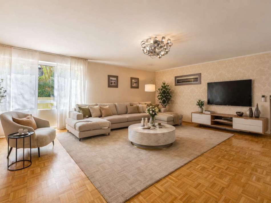 Wohnzimmer (digitales staging)