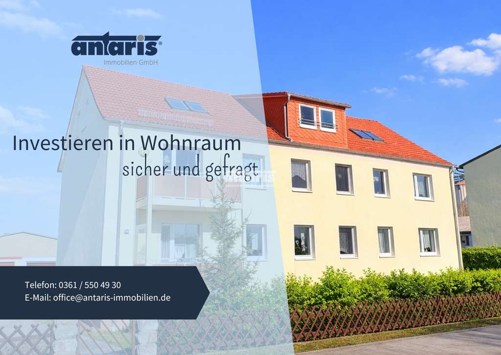 Immobilie in Bad Langensalza - antaris Immobilien GmbH ** Vermietete Eigentumswohnung mit Perspektive ** - Bild 0