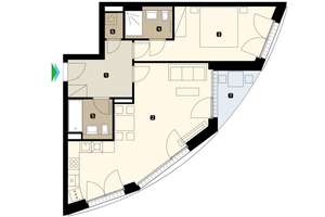 Wohnen mit Ruhefaktor – Exklusive 2-Zimmer-Wohnung mit Loggia und Blick zum grünen Innenhof – Leipziger Straße 35, 1097 Leipziger Vorstadt, Dresden – Vorschaubild 2