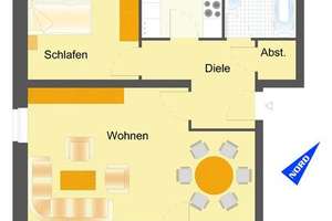 2-Zi.-Wohnung mit Balkon