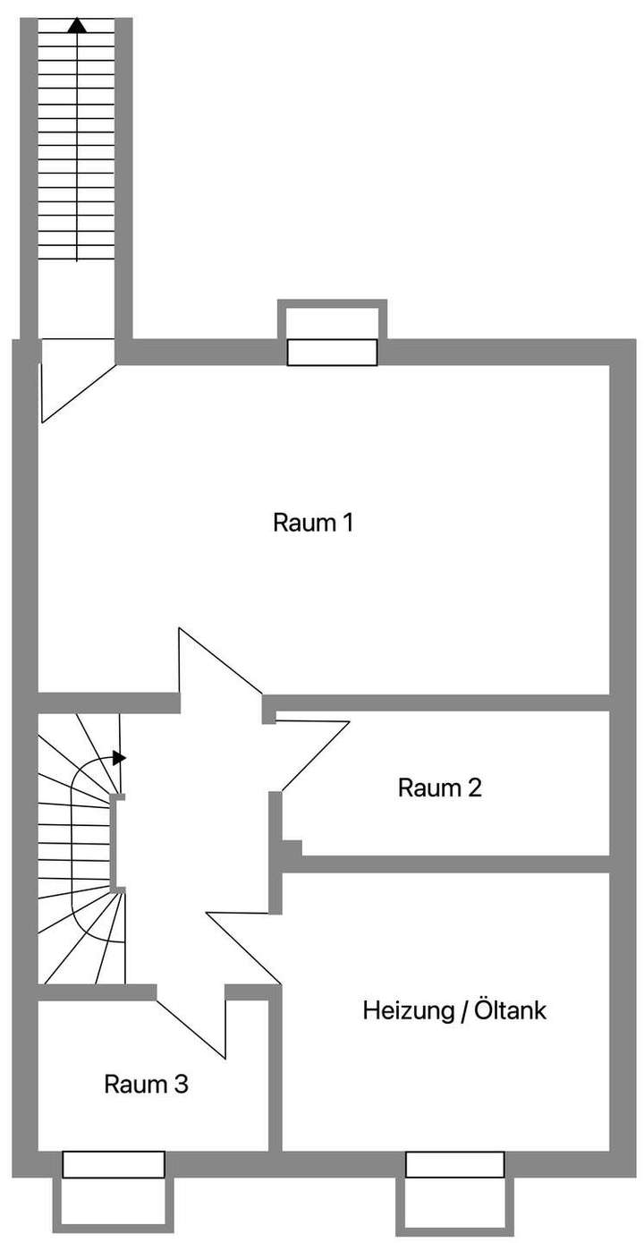 Schematischer Grundriss Keller