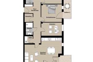 Großzügige 4-Zimmer-Wohnung mit zwei Balkonen im 1. Obergeschoss – Die vollständige Adresse der Immobilie erhältst du vom Anbieter., 4105 Gohlis-Süd, Leipzig – Vorschaubild 12