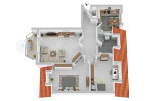 Wohnen über den Dächern von Warnemünde – bezugsfreie 3-Zimmer-Wohnung mit Balkon & Stellplätzen – Die vollständige Adresse der Immobilie erhältst du vom Anbieter., 18119 Seebad Warnemünde, Rostock – Vorschaubild 12