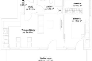 Alpenblick vom Bett aus - Dachterrasse -7.OG - 2,5 Zi-Whg., Homeoffice und EBK an U3 Obersendling – Die vollständige Adresse der Immobilie erhältst du vom Anbieter., 81379 Thalkirchen, München – Vorschaubild 14