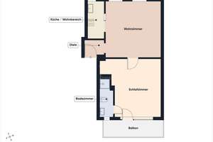 COSY LIVING! Helle, ruhige 2-Zimmer-Wohnung mit Loggia & EBK in zentraler Lage von Grafenberg – Die vollständige Adresse der Immobilie erhältst du vom Anbieter., 40629 Ludenberg, Düsseldorf – Vorschaubild 9
