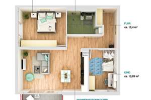 Geförderte 3-Zimmer-Wohnung mit indiv. Mietzuschuss und Balkon (bezuschusste Gesamtmiete: 1.080,70 € – Hans-Stuck-Str. 12, 85057 Nordwest, Ingolstadt – Vorschaubild 4