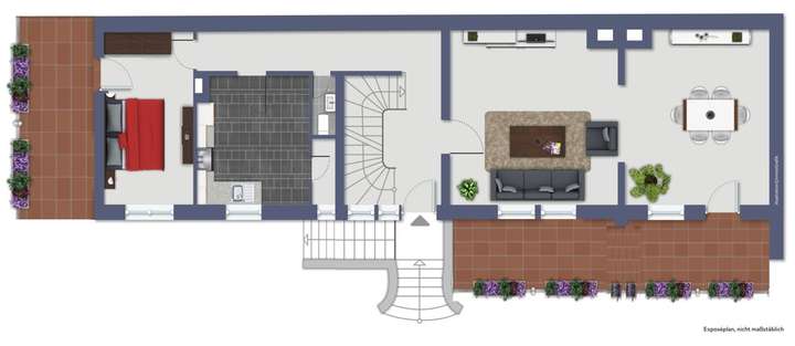 Grundriss / Skizze Hinterhaus 