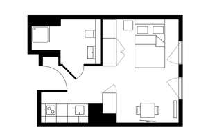 Exklusives Wohnen in Hamburg: Möbliertes Studio-Apartment mit vielen Extras und idealer Anbindung – Harburger Ring 6, 21073 Harburg (Ortsteil), Hamburg – Vorschaubild 3