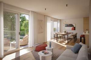 GROSSZÜGIGE DREI ZIMMER NEUBAU-WOHNUNG  IN PERFEKTE LAGE HARLACHING