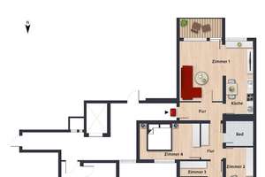 Familienfreundliche Wohnung mit Loggia // 7.OG rechts – John-F.-Kennedy-Allee 65, 38444 Detmerode, Wolfsburg – Vorschaubild 4