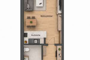 * Helle 1-Zimmer-Wohnung mit Balkon in der Biebricher Allee * – Biebricher Allee 81a, 65187 Biebrich, Wiesbaden – Vorschaubild 12