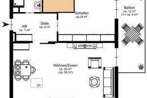 Solln: Hochwertige Dachgeschosswohnung mit großem Südbalkon – Die vollständige Adresse der Immobilie erhältst du vom Anbieter., 81477 Solln, München – Vorschaubild 2