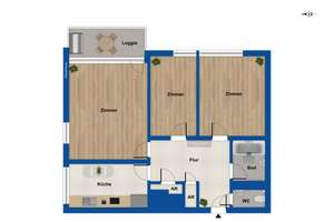 Attraktive, vermietete 2,5 Zimmerwohnung mit Stellplatz und Loggia in zentraler Lage von Darmstadt – Die vollständige Adresse der Immobilie erhältst du vom Anbieter., 64287 Darmstadt-Nord, Darmstadt – Vorschaubild 11