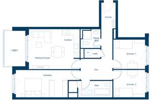 Moderne 4-Zimmer-Wohnung im Neubauquartier fußläufig zum Hauptbahnhof in Potsdam – Am Magazin  7, 14473 Südliche Innenstadt, Potsdam – Vorschaubild 15