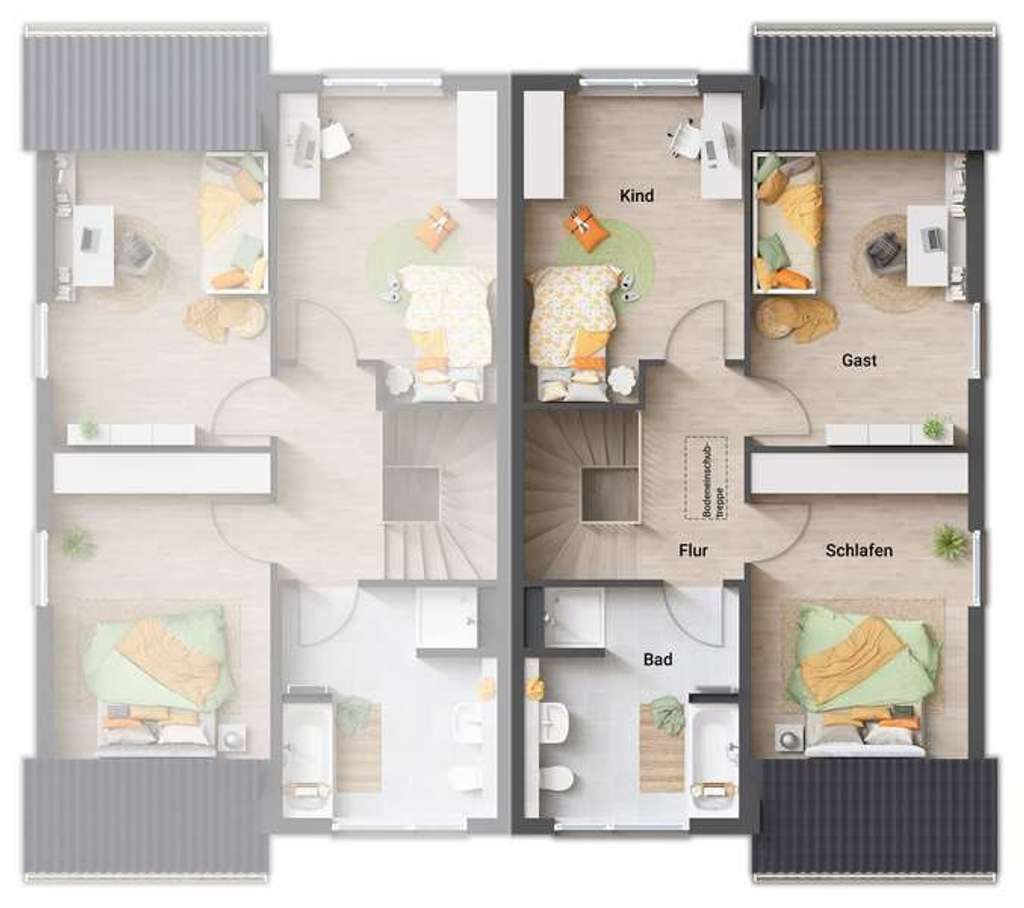 Immobilie in Beuren (Hochwald) - 2 Doppelhaushälften , massiv gebaut, Preis inkl. Grundstück - Bild 4