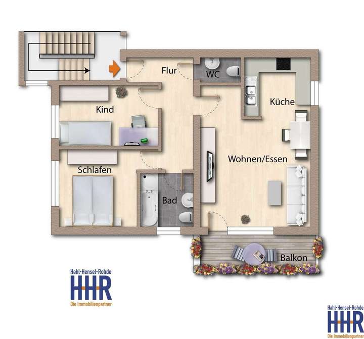 Beispielgrundriss Wohnung