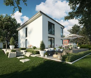 Modernes Einfamilienhaus (2 Vollgeschosse) in ruhiger Feldrandlage