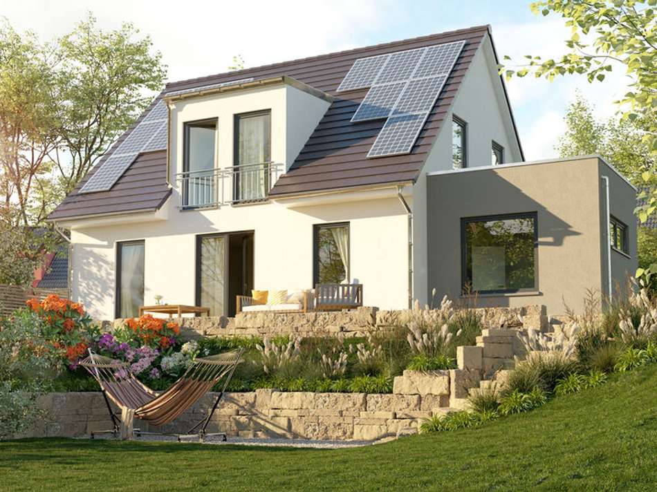 Garten mit SW Gaube & Kubus